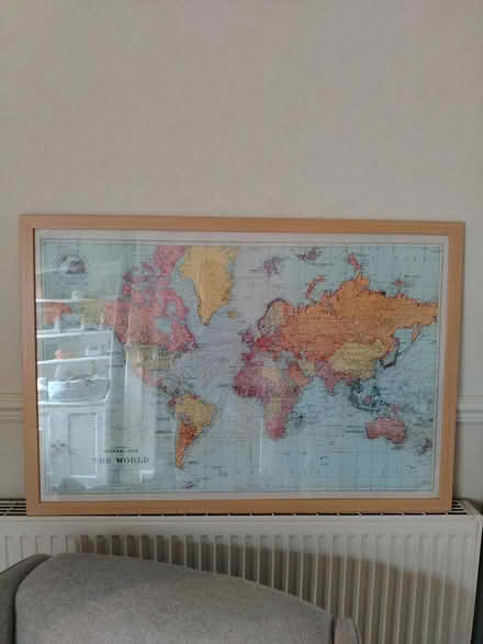Photo of free Large framed World map print (Walsall WS2) #1