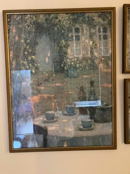 Photo of free Three framed prints of a garden scene. (Stanford in the Vale SN7) #2