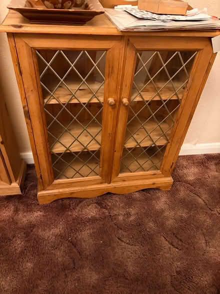 Photo of free Small glass door cabinet (Low Grange Road S63) #1