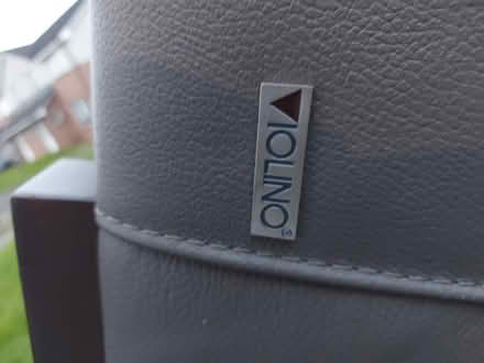 Photo of free Grey Italian leather couch & chair (Bellshill ML4) #1