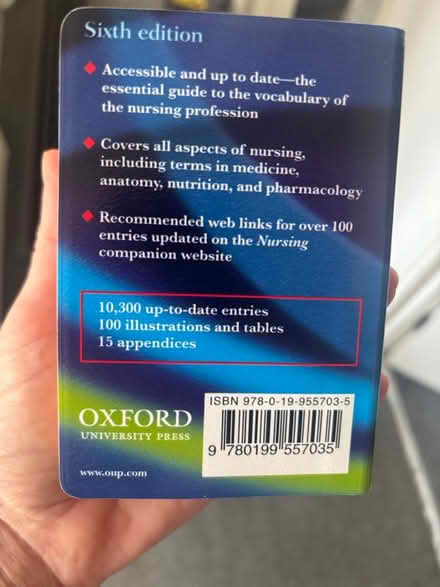 Photo of free Oxford mini dictionary for nurses (Bexleyheath) #2