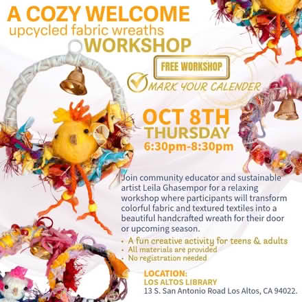 Photo of free wreath workshop (Los Altos Library) #1
