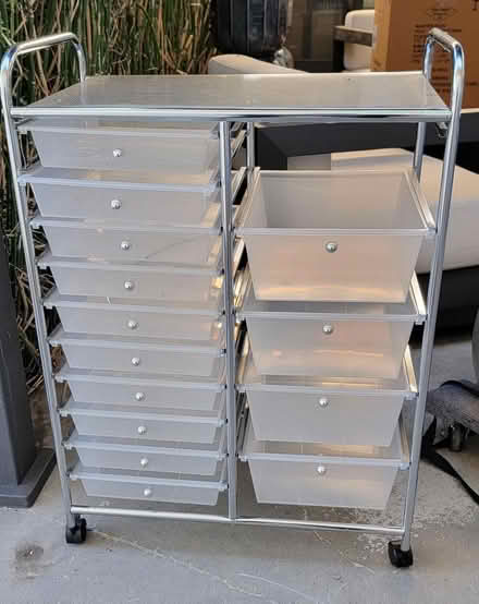 Photo of free Rolling craft storage cart (Shoreline and El Camino Real) #1