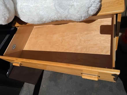 Photo of free Vintage 3-drawer wooden dresser (Valencia Avenue, Sunnyvale) #2