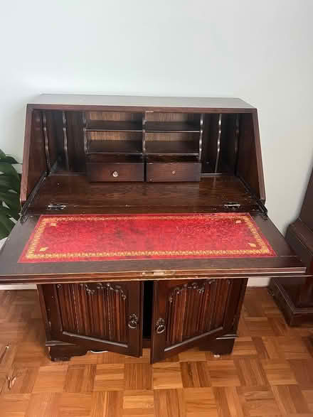 Photo of free Wooden writing desk and cabinet (Pagham po21 4qs) #3