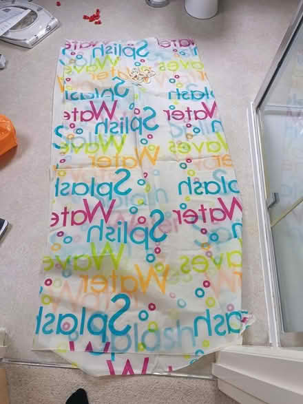 Photo of free Shower curtain with hoops snazzy (Widcombe, Bath BA2) #2