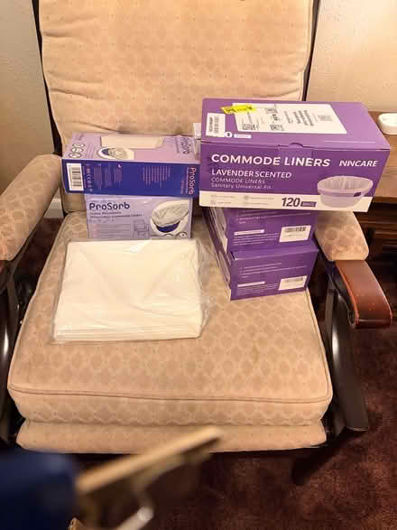 Photo of free Commode liners and pads brand new (Low Grange Road S63) #1