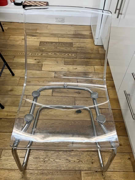 Photo of free 5 Clear Plastic Dining Chairs (Temple WC1V) #1