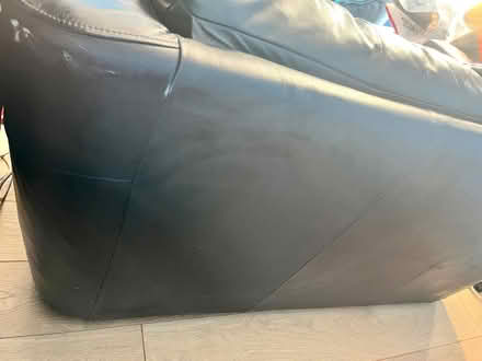 Photo of free 2-seater black leather sofa (Ballynafoy BT6) #3