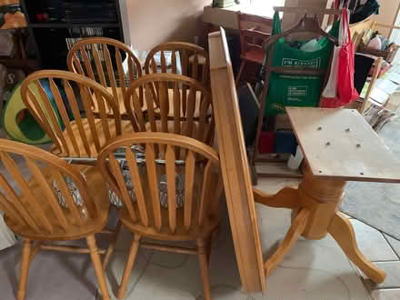 Photo of free Pine wood table n chairs for 6 (newmarket, ontario) #2