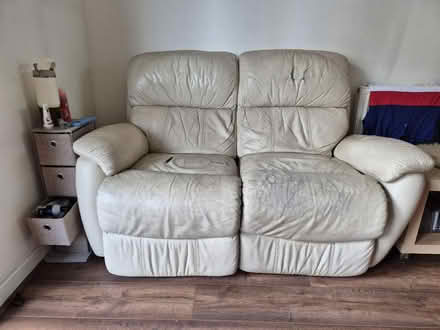 Photo of free 2 seater leather recliner (E15 stratford) #2