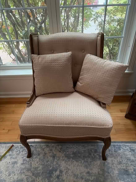 Photo of free Upholstered chair (Off Lexington st in Waltham) #1