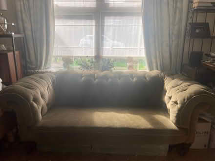 Photo of free Vintage Green Dralon Chesterfield 3-seater Sofa (Malvern Link WR14) #1