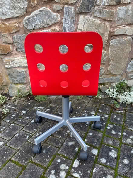 Photo of free Childs red swivel desk chair (Penyffordd CH4) #2
