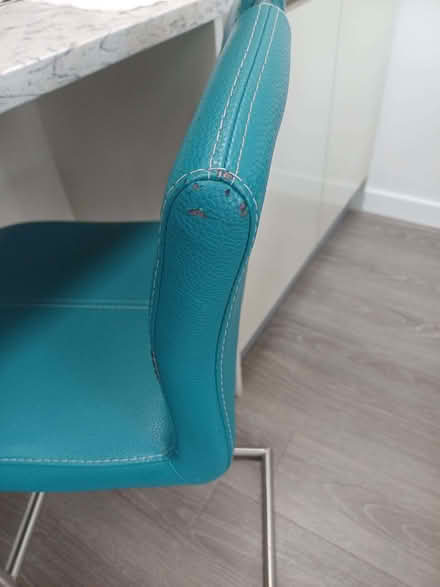 Photo of free 2 turquoise counter stools (Chorley SK9) #3