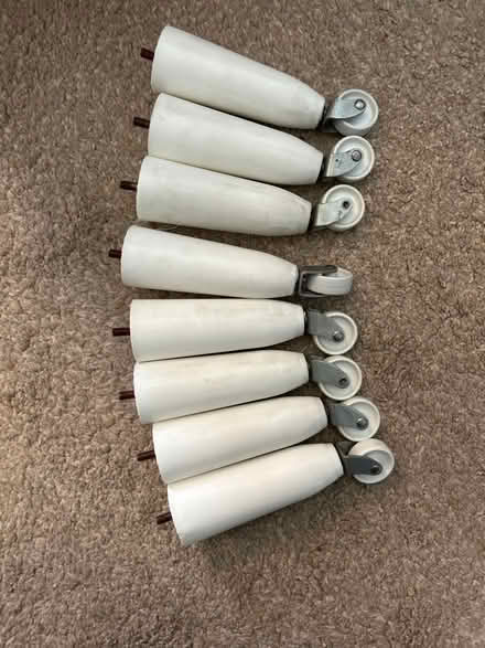 Photo of free 8 white screw in legs with castors (Blyth NE24) #1