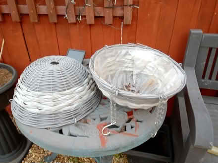 Photo of free 2 hanging baskets with chains (Orton Goldhay PE2) #1