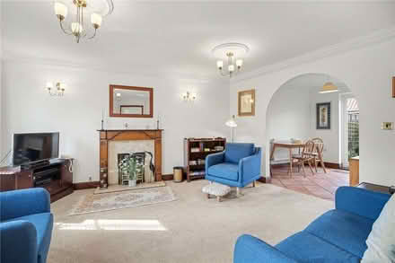 Photo of free Blue three piece suite with wooden legs (Poringland NR14) #2