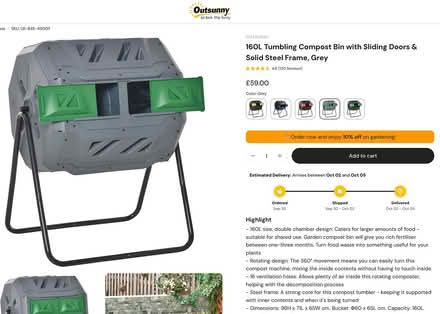 Photo of free Tumbling Compost Bin (BT61 near Armagh Elim Church) #4