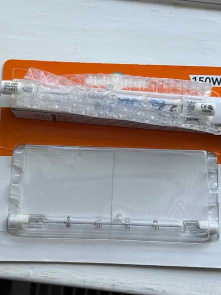 Photo of free Two 118mm linear R7s base halogen bulbs. A 150W and a 230W (Clarkston G76) #3