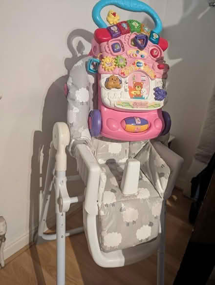 Photo of free Baby walker and a high chair. (Slack Lane DE22) #1