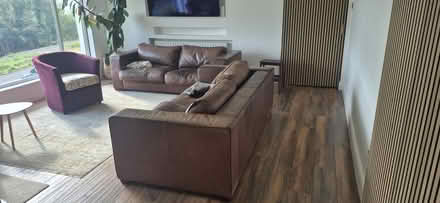 Photo of free Two Leather Sofas (Mountcharles ,co donegal) #1