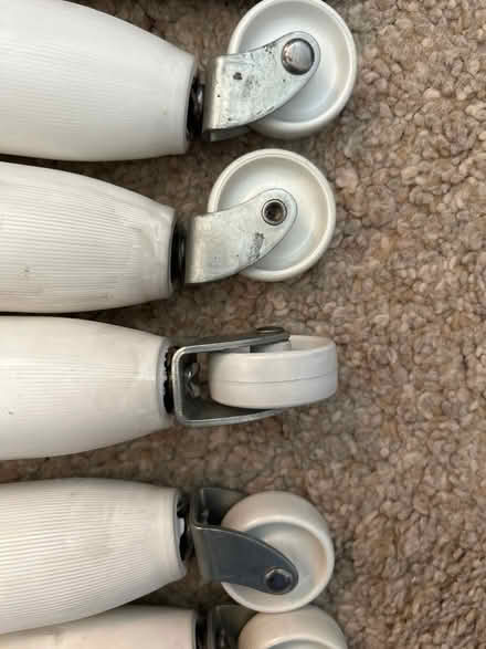 Photo of free 8 white screw in legs with castors (Blyth NE24) #3