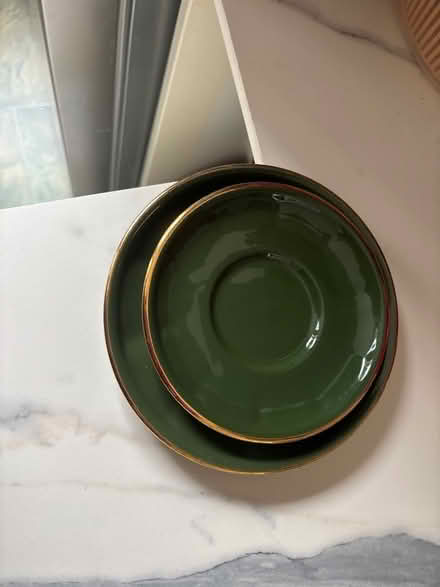 Photo of free Green teacup saucers and coffee cup saucers 6 of the large a (St Leonards TN38) #2