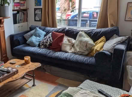 Photo of free Large blue sofa (Manchester M19) #1