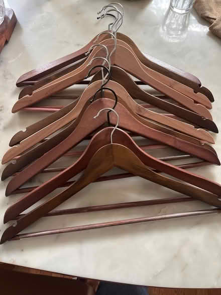 Photo of free 10 wood hangers (Kingston, NY) #1