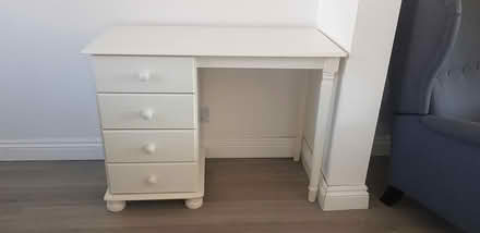 Photo of free White desk with drawers (Worksop notts S81 7BP) #2