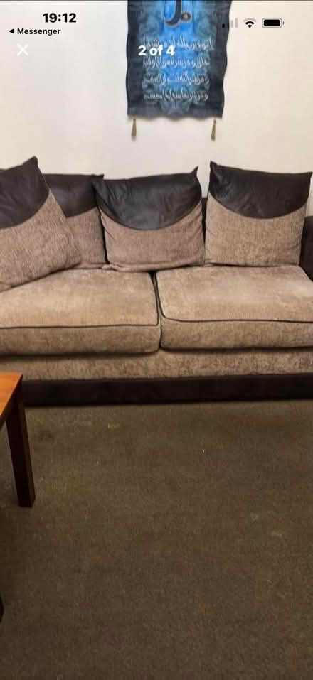 Photo of free 3 Seater sofa, Brown Leather (Lakeside, Cardiff CF23) #2
