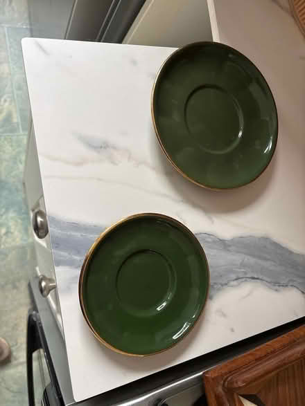 Photo of free Green teacup saucers and coffee cup saucers 6 of the large a (St Leonards TN38) #1