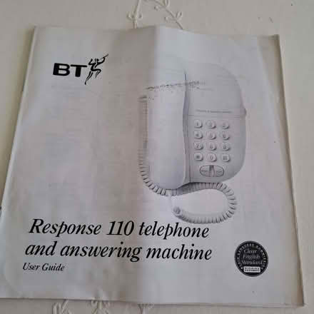 Photo of free BT response 110 telephone and answering machine (Rushcliffe NG2) #2