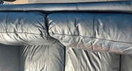 Photo of free 2-seater black leather sofa (Ballynafoy BT6) #1