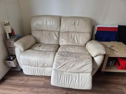 Photo of free 2 seater leather recliner (E15 stratford) #1