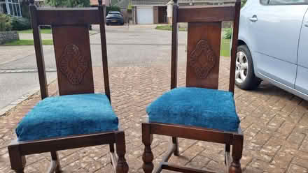 Photo of free Pair of antique dining chairs (Ferring BN12) #3