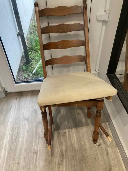 Photo of free Chair, ladderback, needs repair (Dunfermline KY11) #1