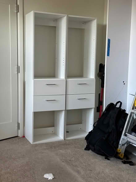 Photo of free Wall-hung bookcases with drawers (21 Clark St at Hicks) #1
