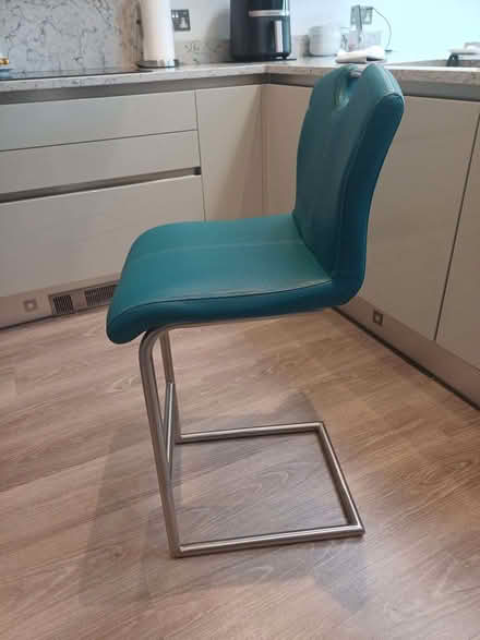 Photo of free 2 turquoise counter stools (Chorley SK9) #4