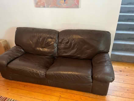 Photo of free 3 seater leather sofa (Cardiff, llandaff CF5) #2
