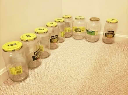 Photo of free 9 large pickle jars #1