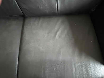 Photo of free Sofa black leather 2.5 seater (Richmond TW10) #2