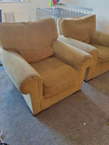 Photo of free Sofa & arm chairs. 3 peice suite (Bedford MK40 4) #2