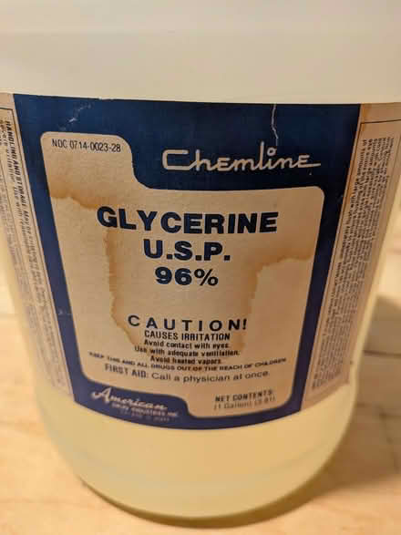 Photo of free Old partial gallon of 96% Glycerine (Plainfield, IL) #1