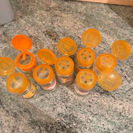Photo of free 7 glass Schwartz spice jars (Tendring Green CO16) #2