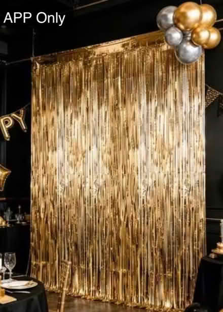 Photo of Gold or black fringe curtain (Osney OX2) #1