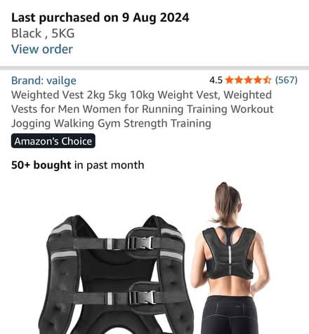 Photo of free 5kg weighted women’s running jacket (SE1 Kent Road) #4