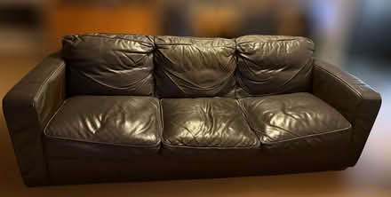 Photo of free Two leather sofas (Wandsworth Common SW12) #1