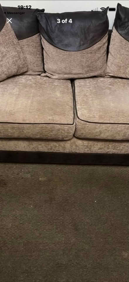 Photo of free 3 Seater sofa, Brown Leather (Lakeside, Cardiff CF23) #3